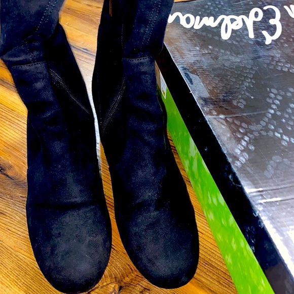 Sam Edelman size 9 thigh high black suede boots - Picture 4 of 6